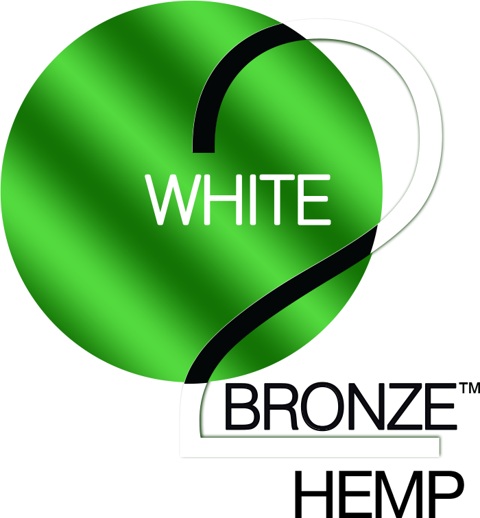 White 2 Bronze Hemp Logo