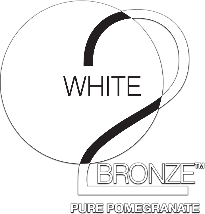 White 2 Bronze Pure Pomegranate Logo